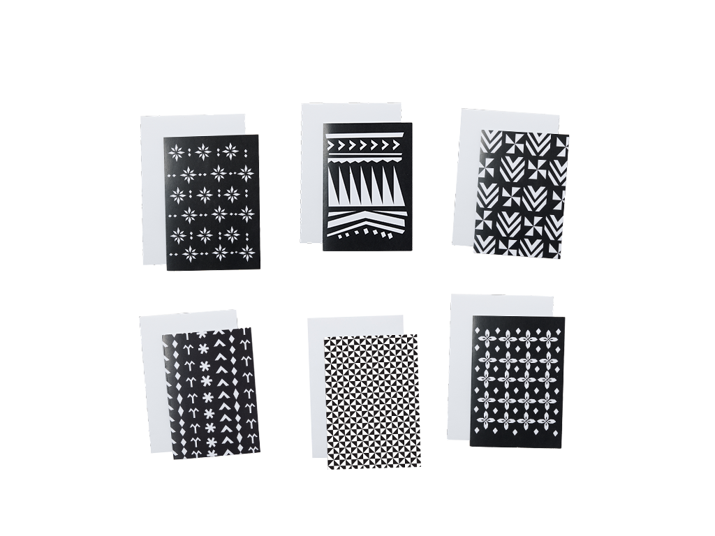 Monochrome Pasifika Cards | Set of 6 pack